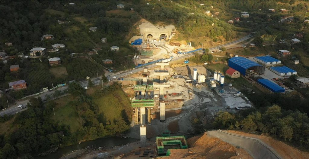 Construction of Rikoti Pass section
